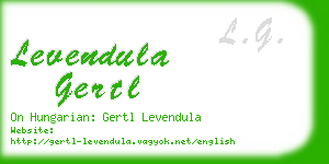 levendula gertl business card